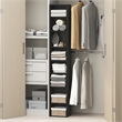 Furinno PASIR 8-Tier Closet Organizer AdJUSTable Open Shelf 12-Inch Blackwood
