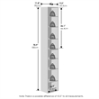 Furinno PASIR 8-Tier Closet Organizer AdJUSTable Open Shelf 12-Inch White