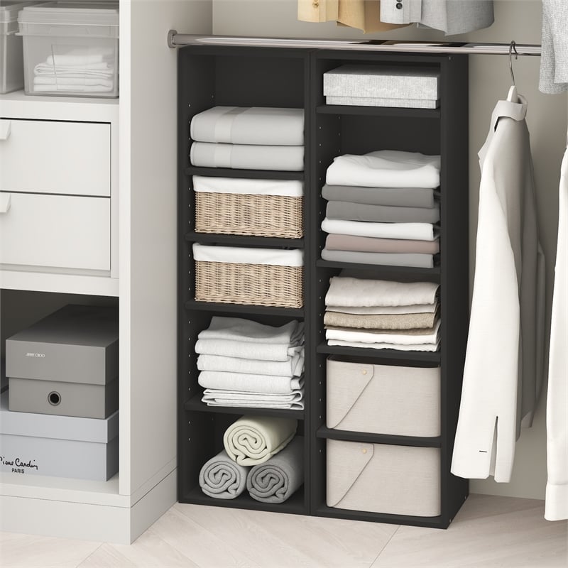 Furinno PASIR 10-Tier Closet Organizer AdJUSTable Open Shelf 12