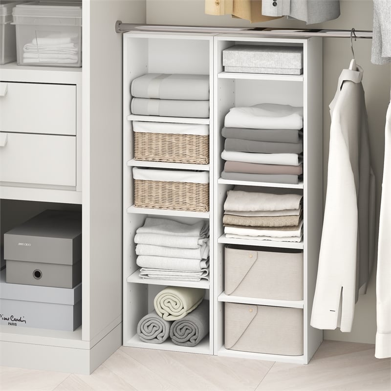 Furinno PASIR 10-Tier Closet Organizer AdJUSTable Open Shelf 12