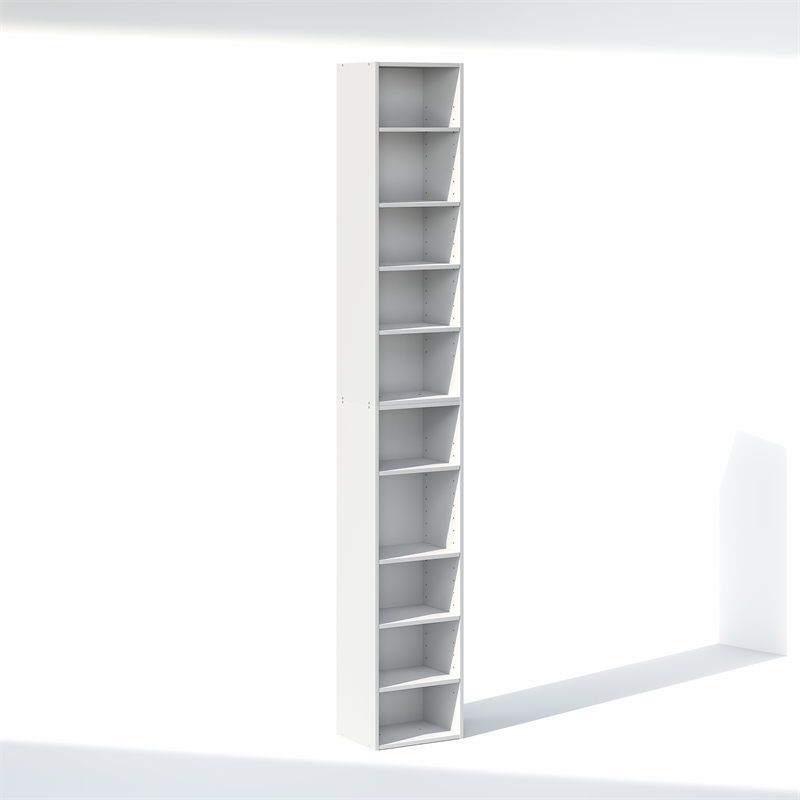 Furinno PASIR 10-Tier Closet Organizer AdJUSTable Open Shelf 12