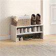 Furinno FANO 24-Inch Stackable Shoe Rack for Closet Entryway White