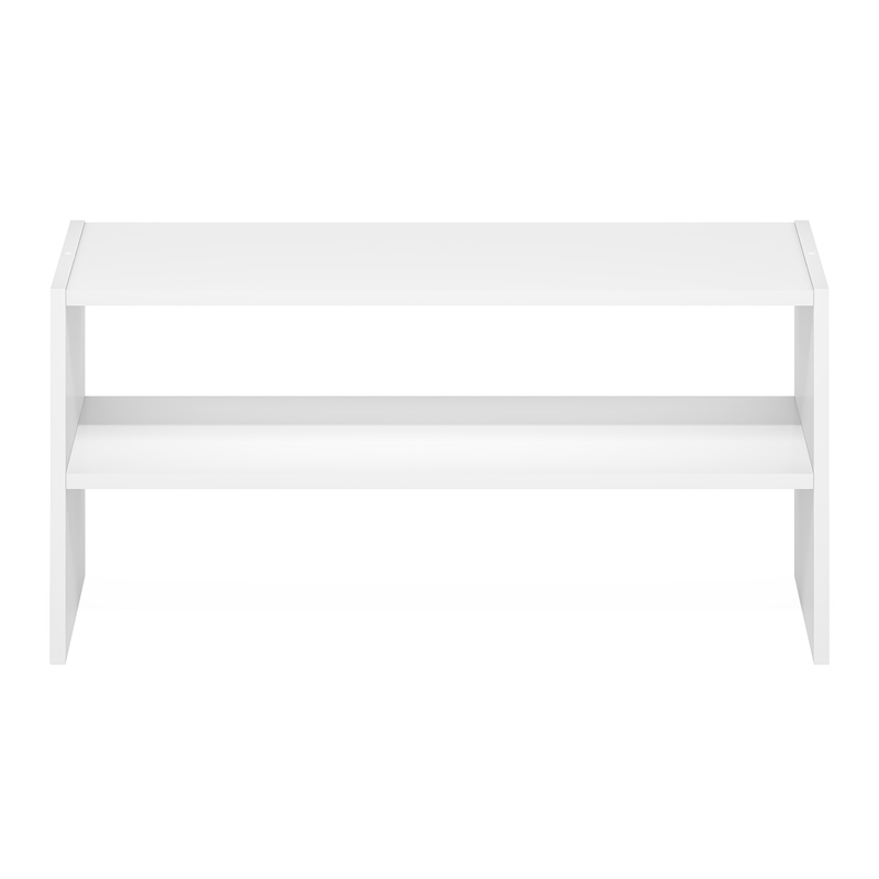 Furinno FANO 24-Inch Stackable Shoe Rack for Closet Entryway White