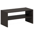 Furinno FANO 24-Inch Stackable Shoe Rack for Closet Entryway Black Dark Oak