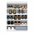 Furinno FANO 5-Tier Stackable Shoe Rack for Closet Entryway White
