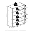 Furinno FANO 5-Tier Stackable Shoe Rack for Closet Entryway White