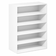 Furinno FANO 5-Tier Stackable Shoe Rack for Closet Entryway White
