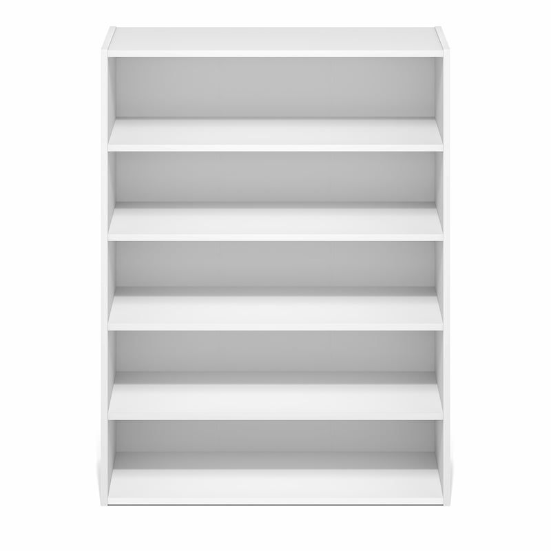 Furinno FANO 5-Tier Stackable Shoe Rack for Closet Entryway White