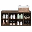 Furinno FANO 8-Cube Stackable Shoe Rack for Closet Entryway Amber Pine