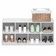 Furinno FANO 8-Cube Stackable Shoe Rack for Closet Entryway White