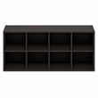 Furinno FANO 8-Cube Stackable Shoe Rack for Closet Entryway Black Dark Oak