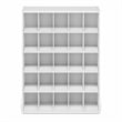 Furinno FANO 25-Cube Stackable Shoe Rack for Closet Entryway White