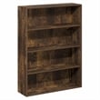Furinno PASIR 4-Tier Bookcase with Open Storage Shelf Amber Pine