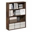 Furinno PASIR 4-Tier Bookcase with Open Storage Shelf Amber Pine