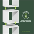 Furinno CUBICLE Stackable Cube Bookcase with Open Back White