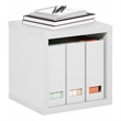 Furinno CUBICLE Stackable Cube Bookcase with Open Back White