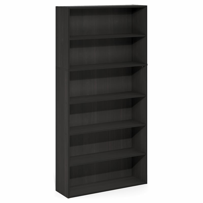 Furinno PASIR 6-Tier Open Storage Bookcase 9.4x31.5x63 Espresso
