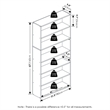 Furinno PASIR 6-Tier Open Storage Bookcase 9.4x31.5x63 White
