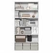 Furinno PASIR 6-Tier Open Storage Bookcase 9.4x31.5x63 White