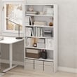 Furinno PASIR 6-Tier Open Storage Bookcase 9.4x31.5x63 White