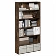 Furinno PASIR 6-Tier Open Bookshelf 9.4x31.5x63 Amber Pine
