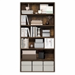 Furinno PASIR 6-Tier Open Bookshelf 9.4x31.5x63 Amber Pine