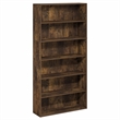 Furinno PASIR 6-Tier Open Bookshelf 9.4x31.5x63 Amber Pine