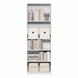Furinno JAYA 5-Tier Open Storage Bookshelf 9.5x24.6x71.1 White