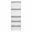 Furinno JAYA 5-Tier Open Storage Bookshelf 9.5x24.6x71.1 White