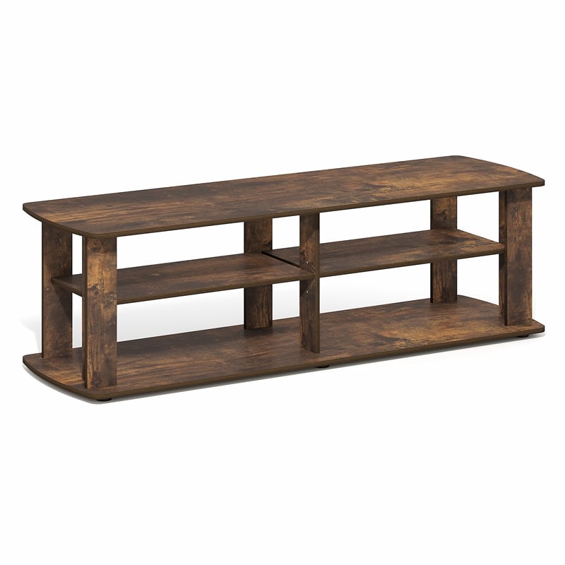 Furinno NELLY TV Center Soft Edges Open Shelves up to 50