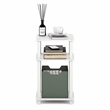 Furinno JUST 3-Tier Toolless Open Shelf End Table Square Tube White