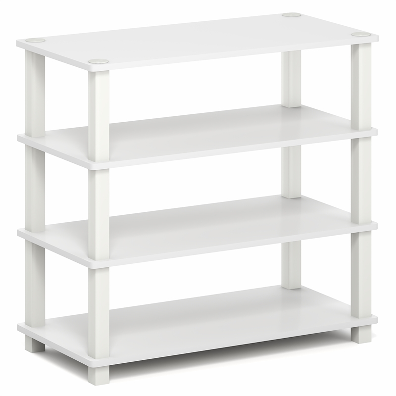 Furinno TURN-S-TUBE 4-Tier Shoe Rack 11.6x23.6x22.3 White