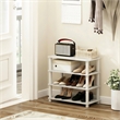 Furinno TURN-S-TUBE 4-Tier Shoe Rack 11.6x23.6x22.3 White