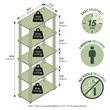 Furinno TURN-S-TUBE 5-Tier Toolless Storage Shelves Square Tubes White