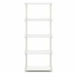 Furinno TURN-S-TUBE 5-Tier Toolless Storage Shelves Square Tubes White
