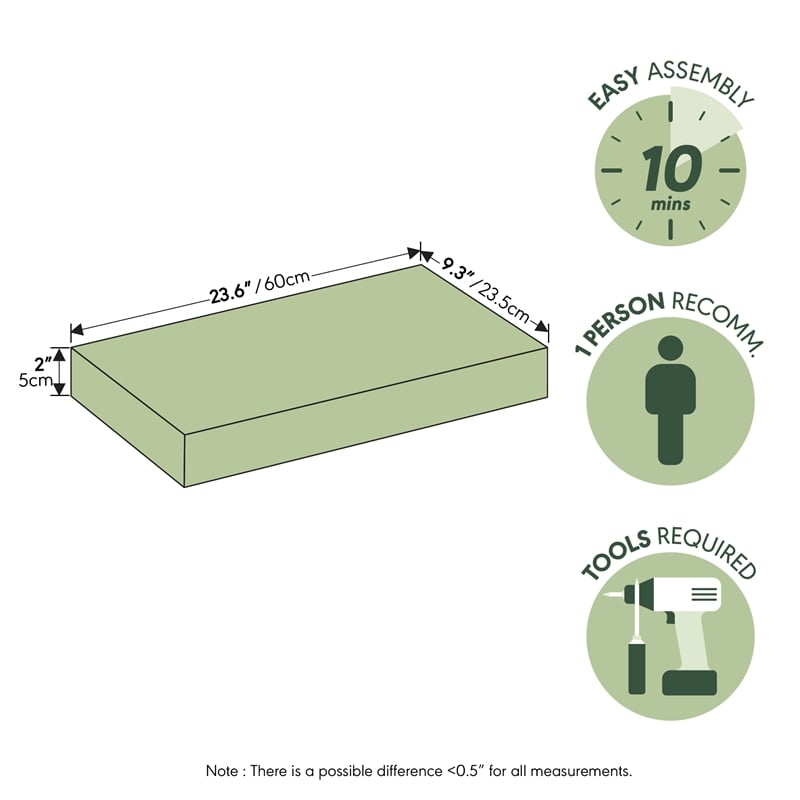Furinno TANNA Set of 2 9x24 2
