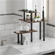 Furinno TURN-N-TUBE 3-Tier AdJUSTable Countertop Corner Organizer Amber Pine