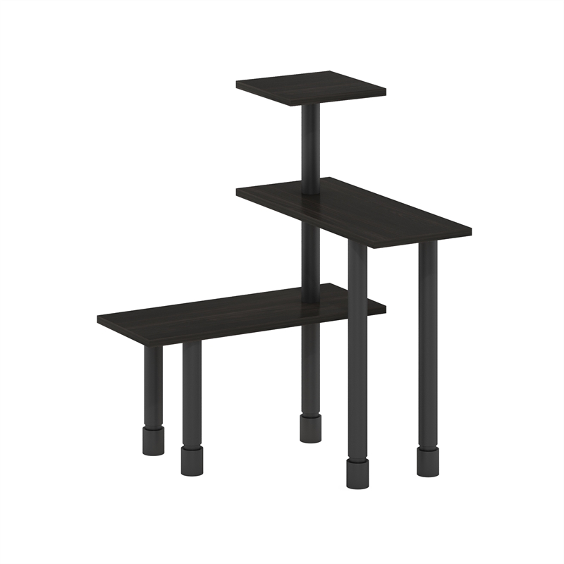 Furinno TURN-N-TUBE 3-Tier Adjustable Countertop Corner Organizer Espresso