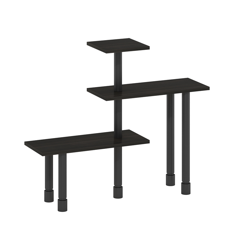 Furinno TURN-N-TUBE 3-Tier Adjustable Countertop Corner Organizer Espresso