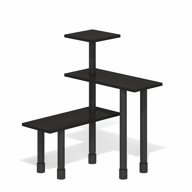 Furinno TURN-N-TUBE 3-Tier Adjustable Countertop Corner Organizer Espresso