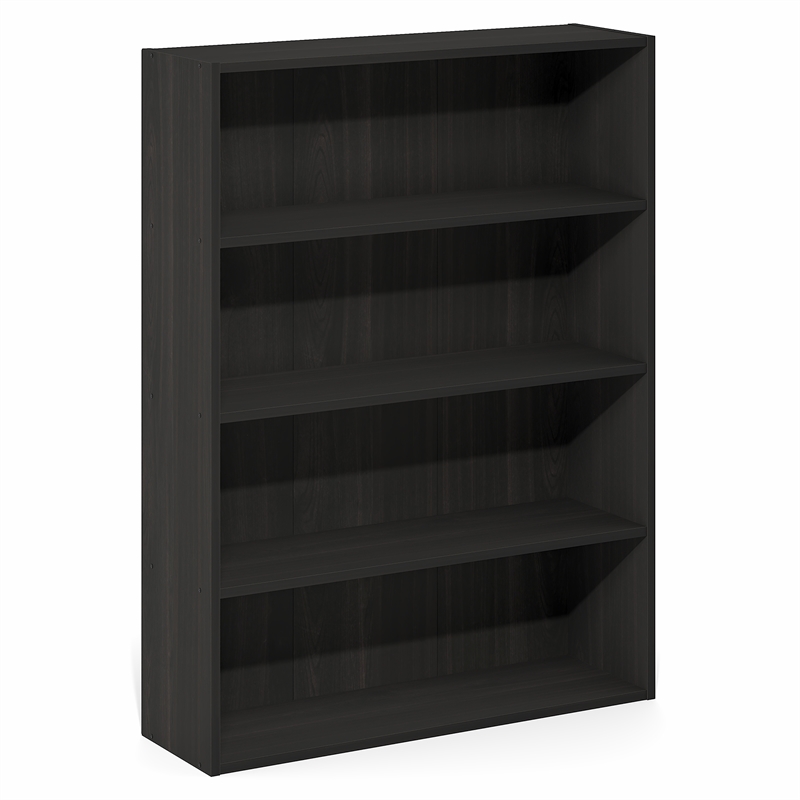 Furinno PASIR 4-Tier Open Bookshelf Easy Assembly 9.3x31.3x41.8 Espresso