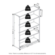 Furinno PASIR 4-Tier Open Bookshelf Easy Assembly 9.3x31.3x41.8 White