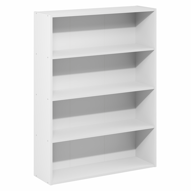 Furinno PASIR 4-Tier Open Bookshelf Easy Assembly 9.3x31.3x41.8 White