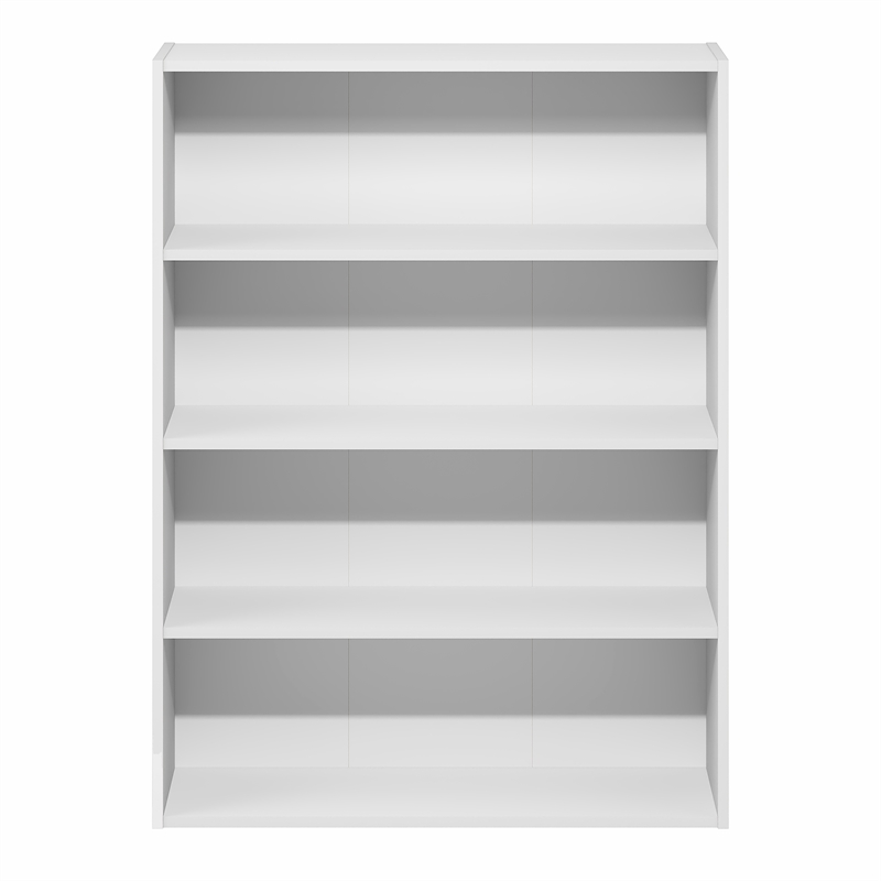 Furinno PASIR 4-Tier Open Bookshelf Easy Assembly 9.3x31.3x41.8 White