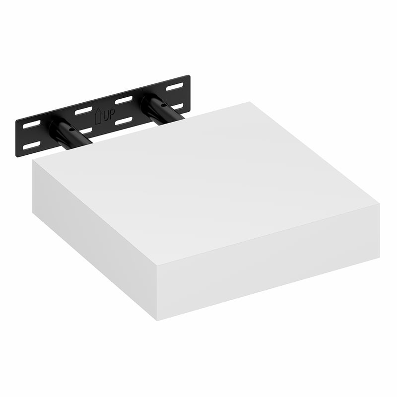 Furinno TANNA 9 x 9 2-in Thick Invisible Brackets Floating Shelves White