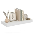 Furinno TANNA 9 x 24 2-in Thick Invisible Brackets Floating Shelves White