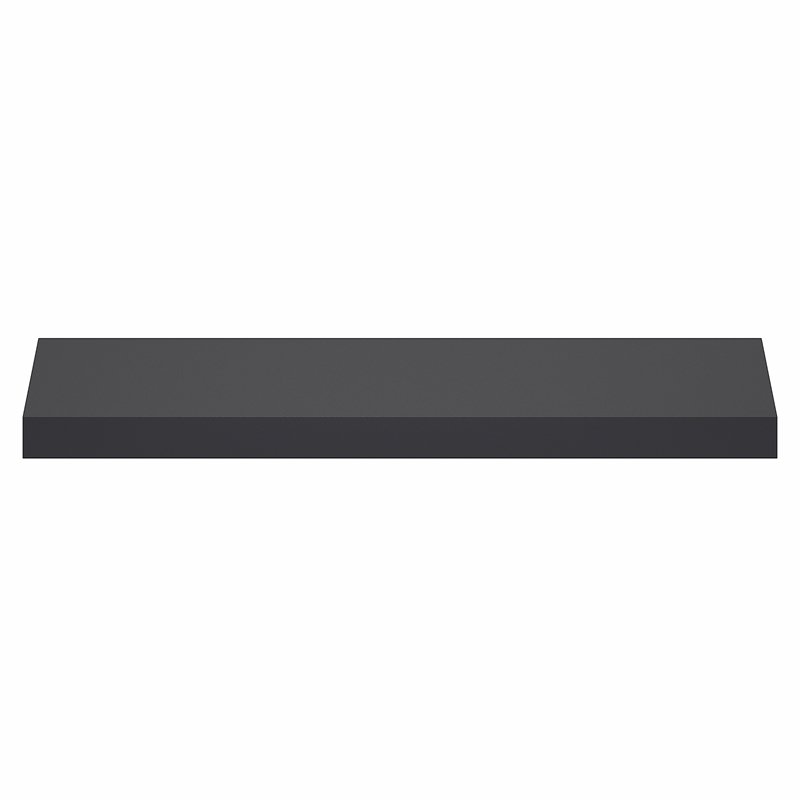 Furinno TANNA 9 x 35 2-in Thick Invisible Brackets Floating Shelves Americano