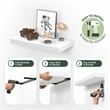 Furinno TANNA 12 x 24 2-in Thick Invisible Brackets Floating Shelves White