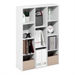 Furinno LUDER 11-Cube Closed Back Bookcase 9.4 x 29.1 x 41.7 Plain White