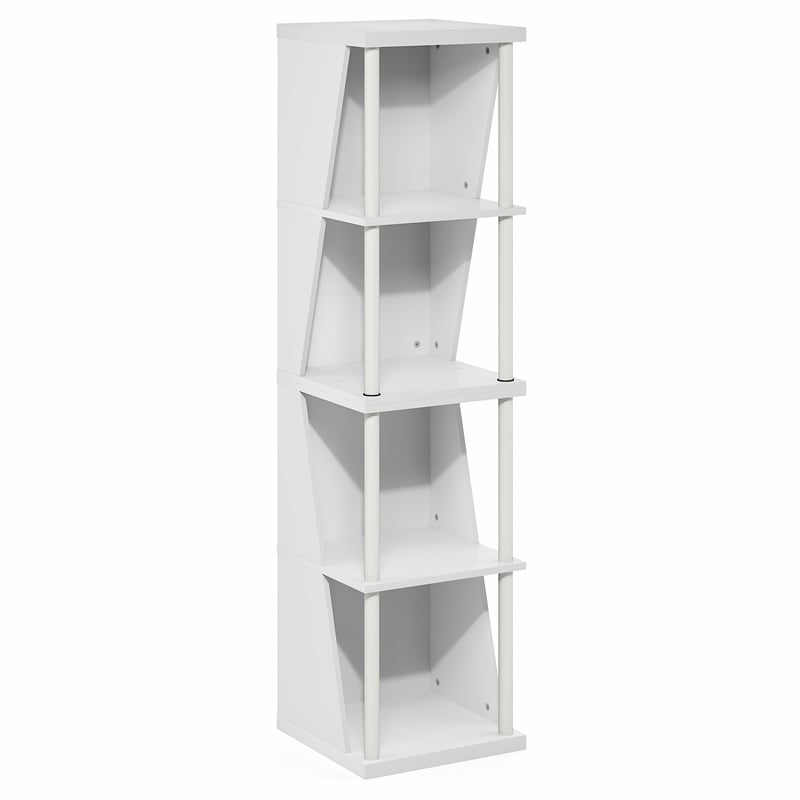 Furinno FLEXI 4-Cube Corner DIY Stackable Separable Display Bookcase White